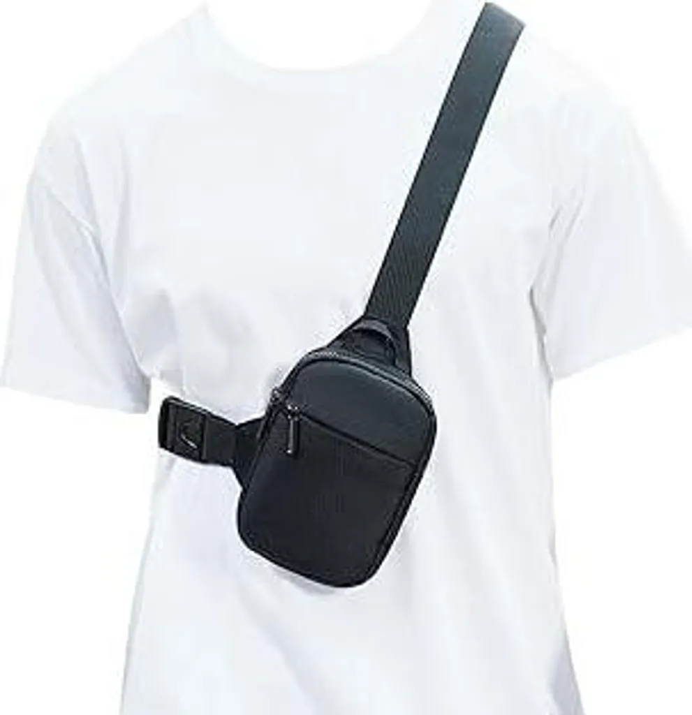 Zaino Monospalla Uomo Impermeabile Chest Bag Nero 1 | Testata
