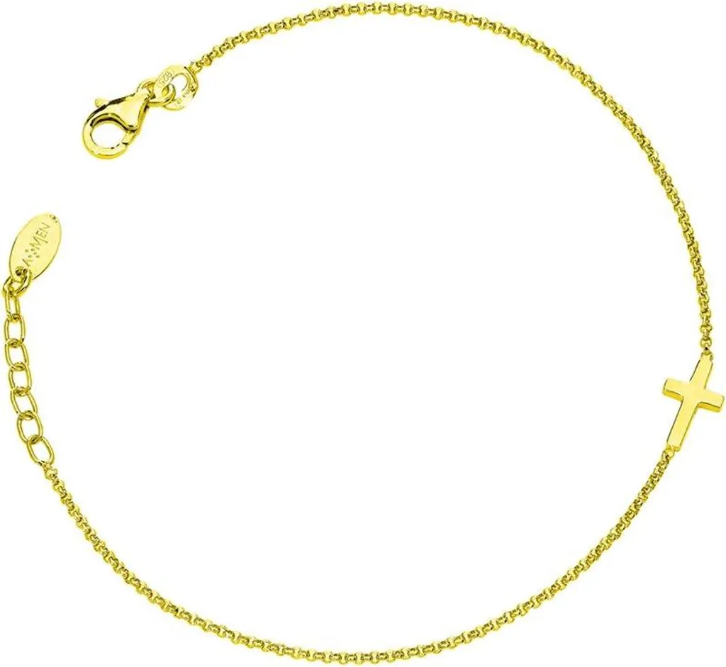 Bracelet Femme Amen BRCG Doré en Acier Inoxydable Chic et Raffiné