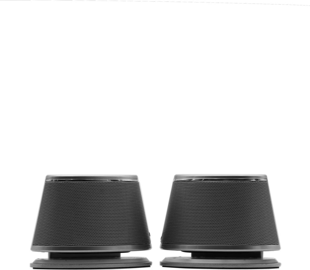 Amazon Basics - PC-Lautsprecher mit dynamischem Sound, USB-Betrieb, Silber, 1 Paar