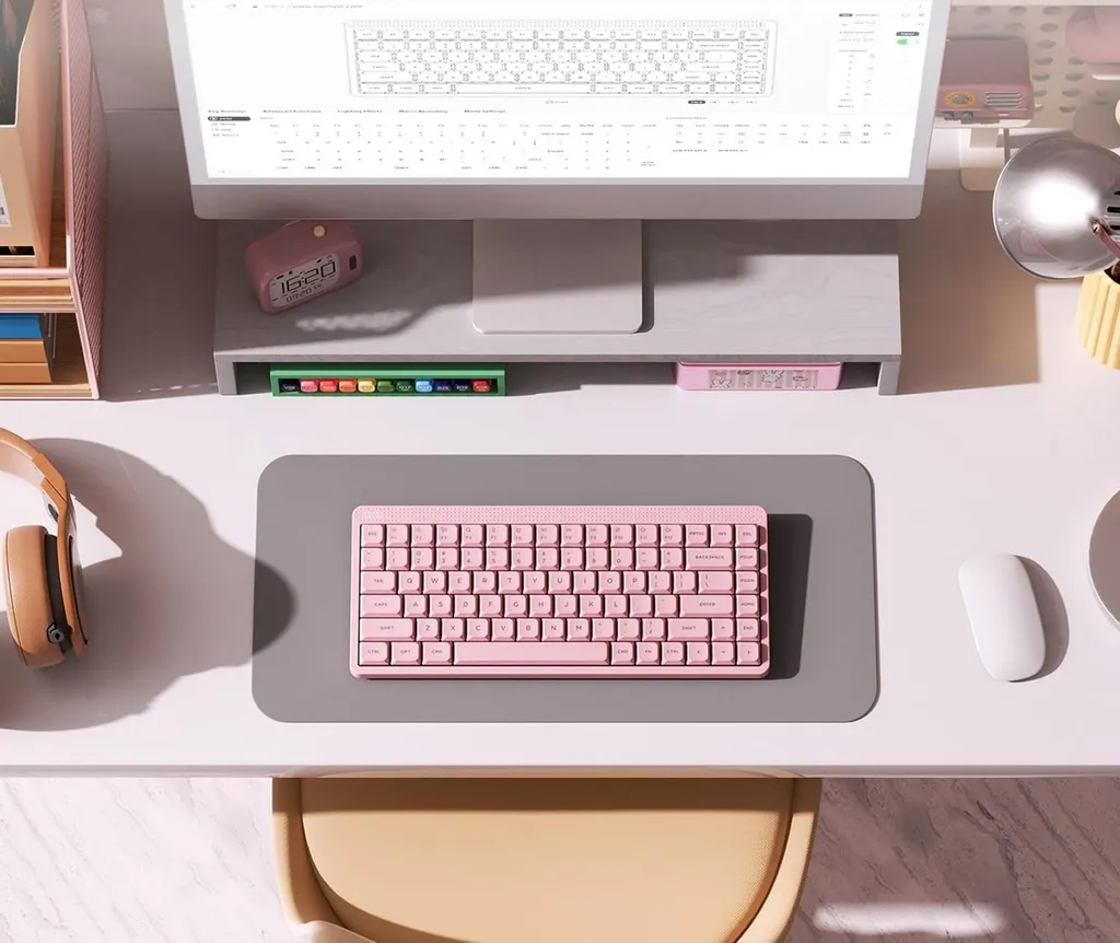 NuPhy Node 75 Clavier Slim Rose Clair sans fil QWERTY US Mécanique