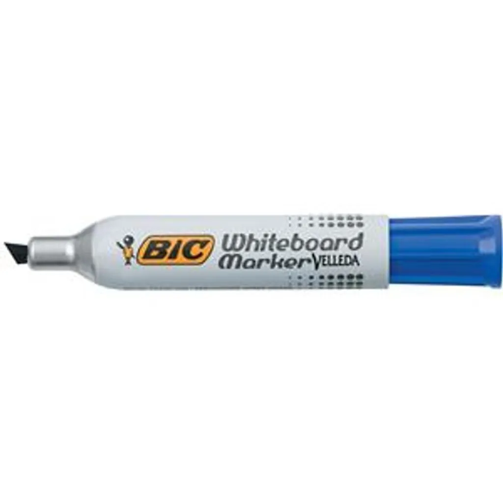 BIC Velleda 1781 Blu Punta Scalpello: 12 Pennarelli Lavagna Scuola