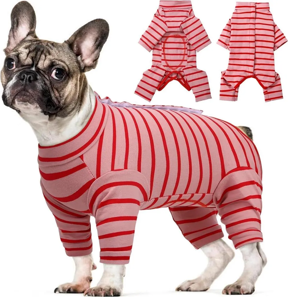 Corpo del cane Kuoser dopo la sterilizzazione Pigiama rosso per cani XS-XL
