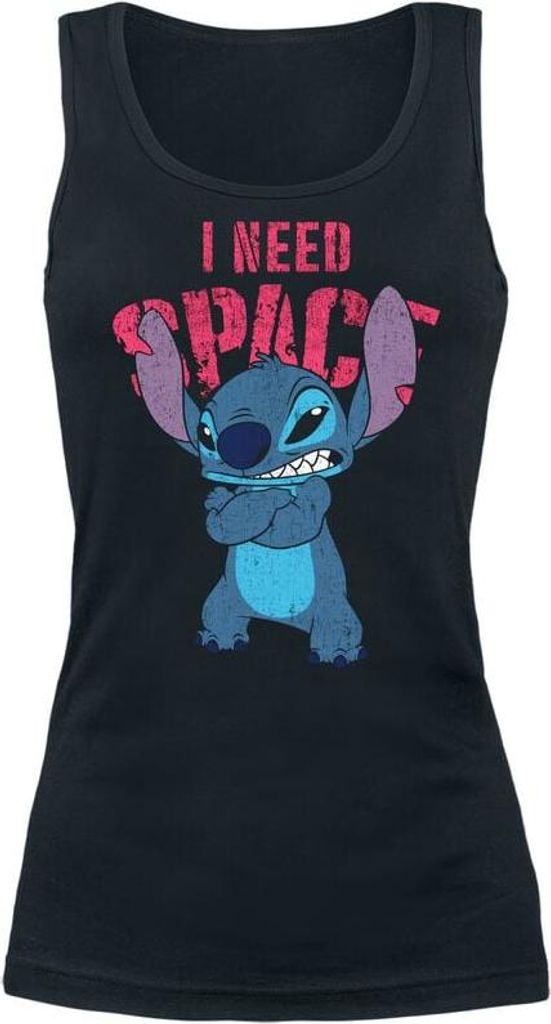 Lilo & Stitch Tank-Top Damen I Need Space schwarz XXL