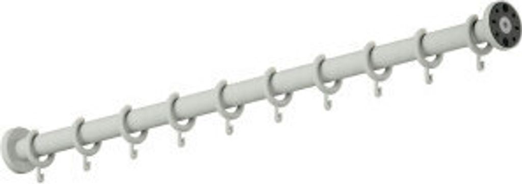 HEWI 801.34B400 97 Vorhangstange Ser 801, matt, d:33,