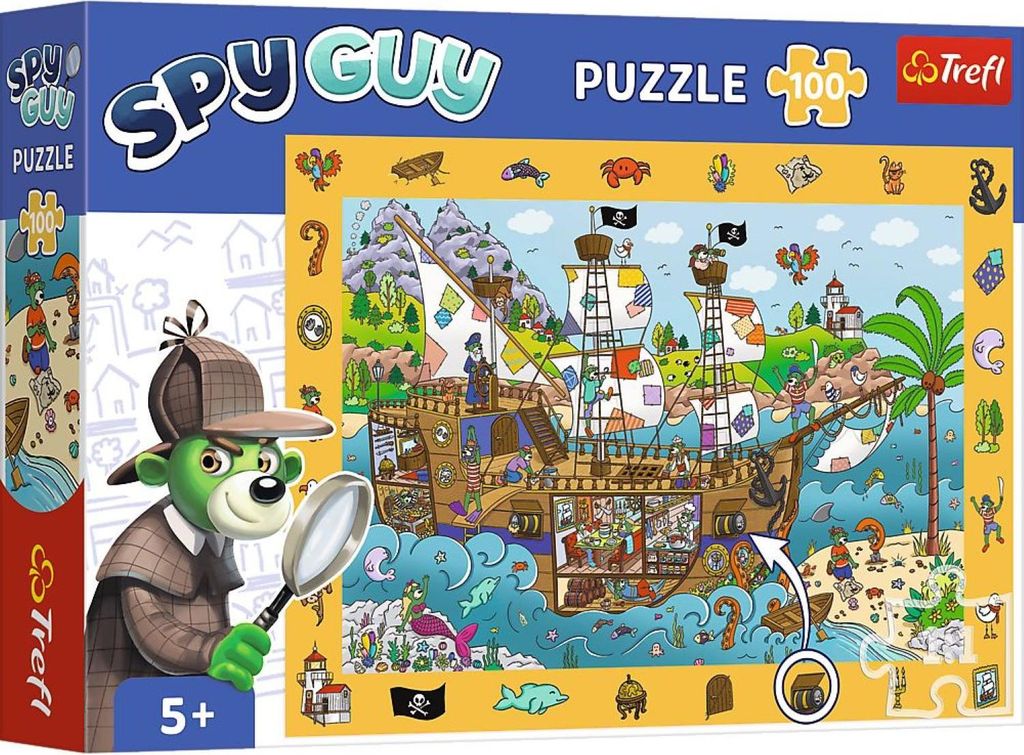 TREFL Picture Search Puzzle Spy Guy: Piratenschiff 100 Teile