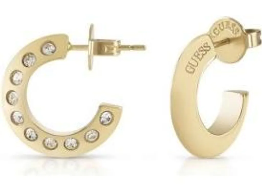 Boucles d'oreilles femme Guess dorées idéales pour cadeau ou soirée