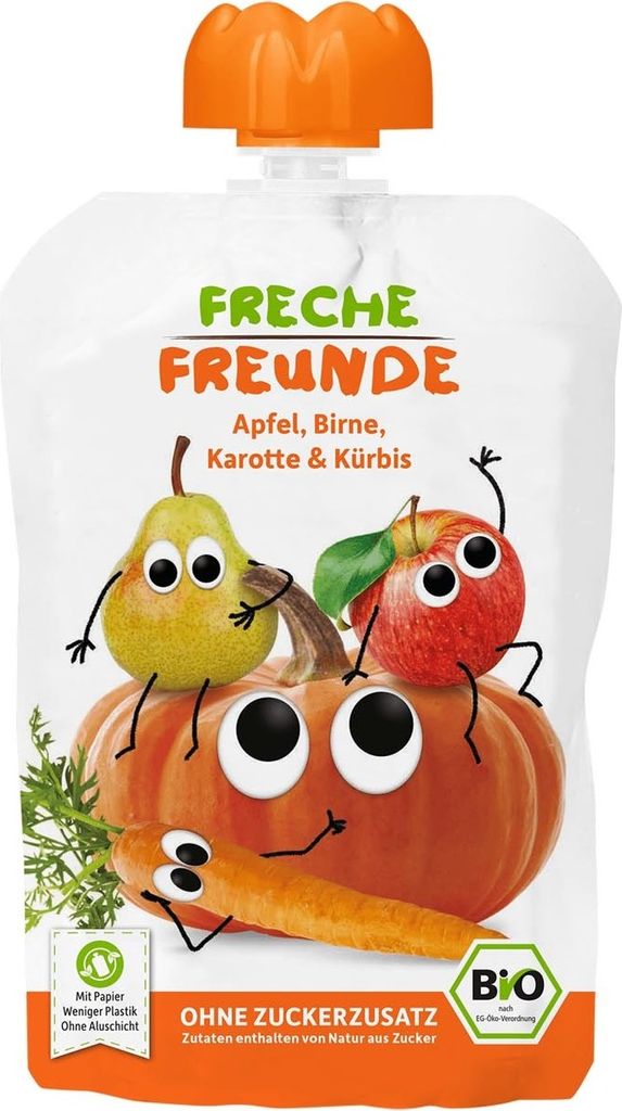 JABLKO - HRUŠKA - MRKVOVÁ - TEKVICOVÁ PENA BEZ PRIDANÝCH Obrázok produktu 