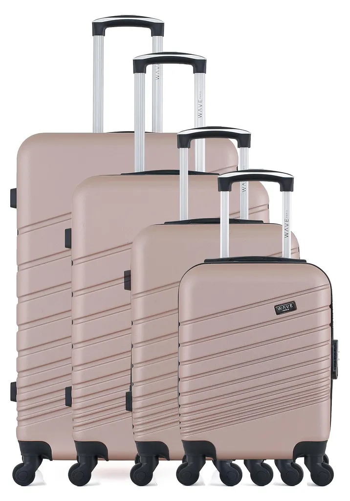 Valises Rigides WAVE PARIS TIGRE-M Set de 4 Bagages Robustes et Légers