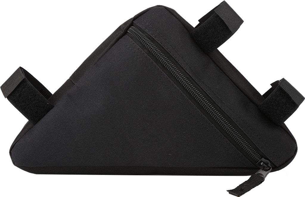 Fahrrad Rahmentasche, Dreieckige Top-Tube Tasche mit Schnellverschluss, Werkzeugtasche für Sattel & Rahmen, Schwarz