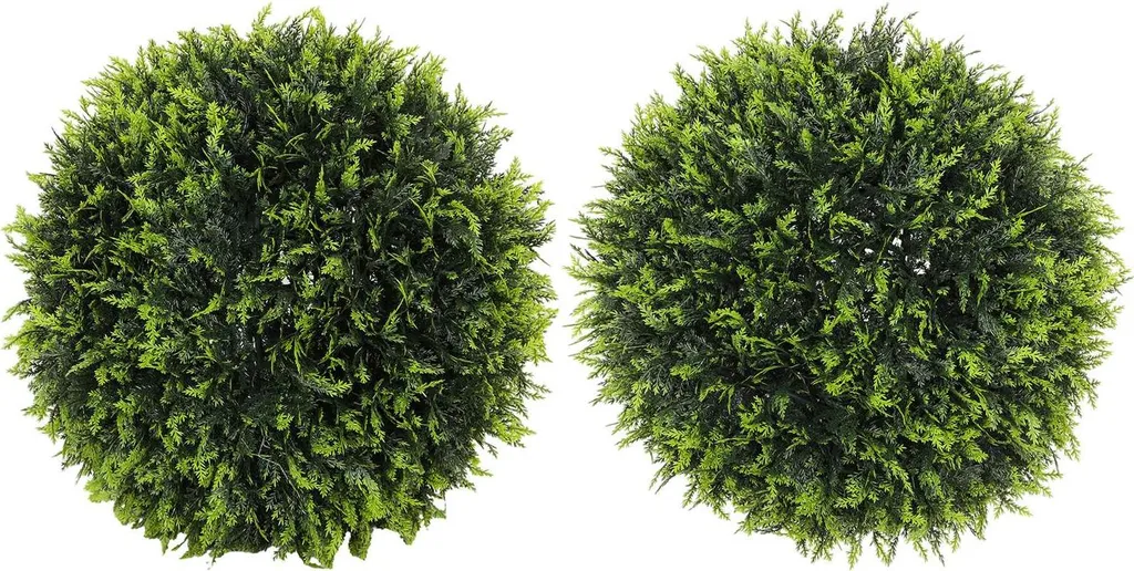 Cèdre artificiel lot de 2 : finis les arrosages, plantes vertes 45 cm réalistes