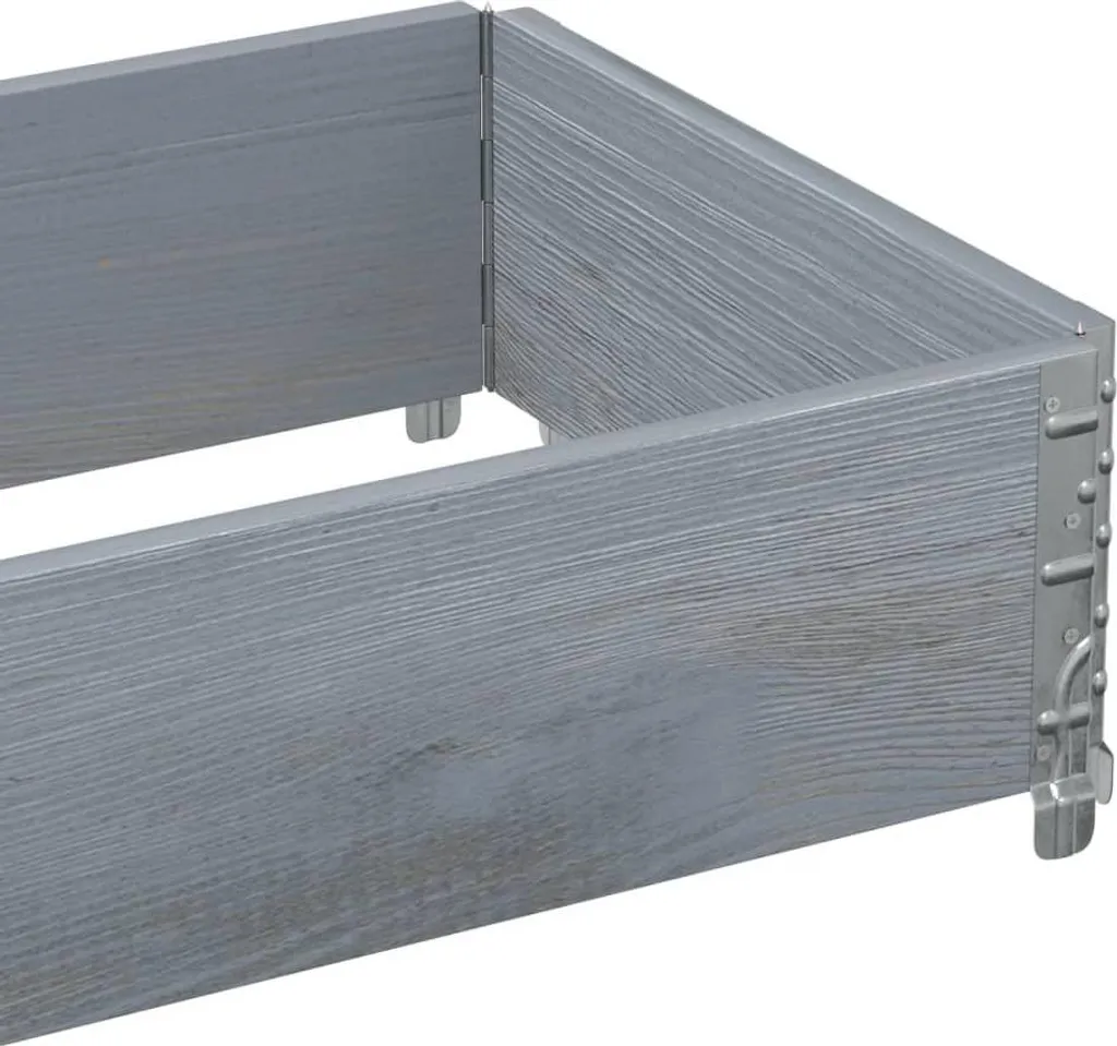 Telaio per Aiuola Rialzata vidaXL 100x50 | Legno Pino Grigio - 6