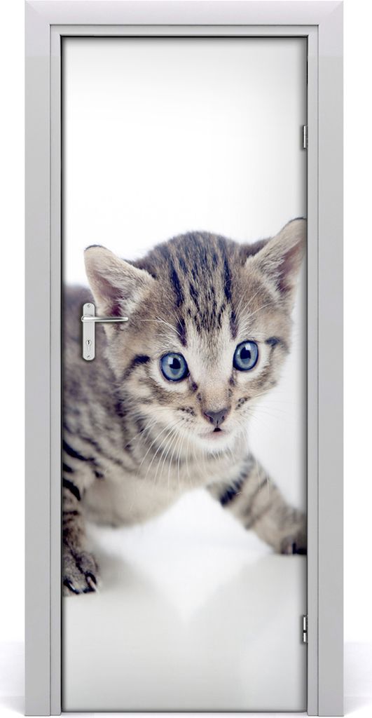Tulup Türaufkleber 75x205 cm Dekorative Aufkleber Selbstklebend Wasserdichte Tapete Abnehmbar Schlafzimmer Wohnzimmer Wohnkultur - Wand kleine Katze