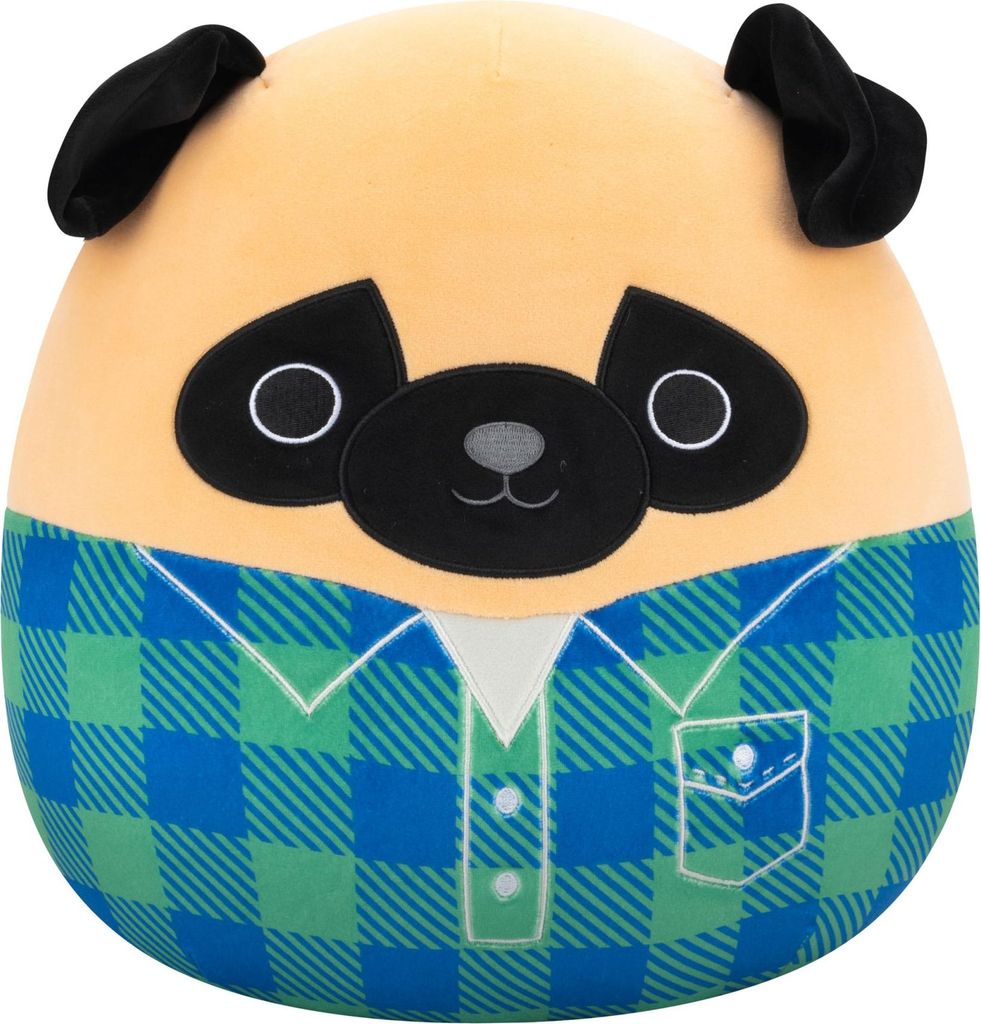 Pluszowy Piesek Pug Squishmallows w Zielono-Niebieskiej Immagine del prodotto 