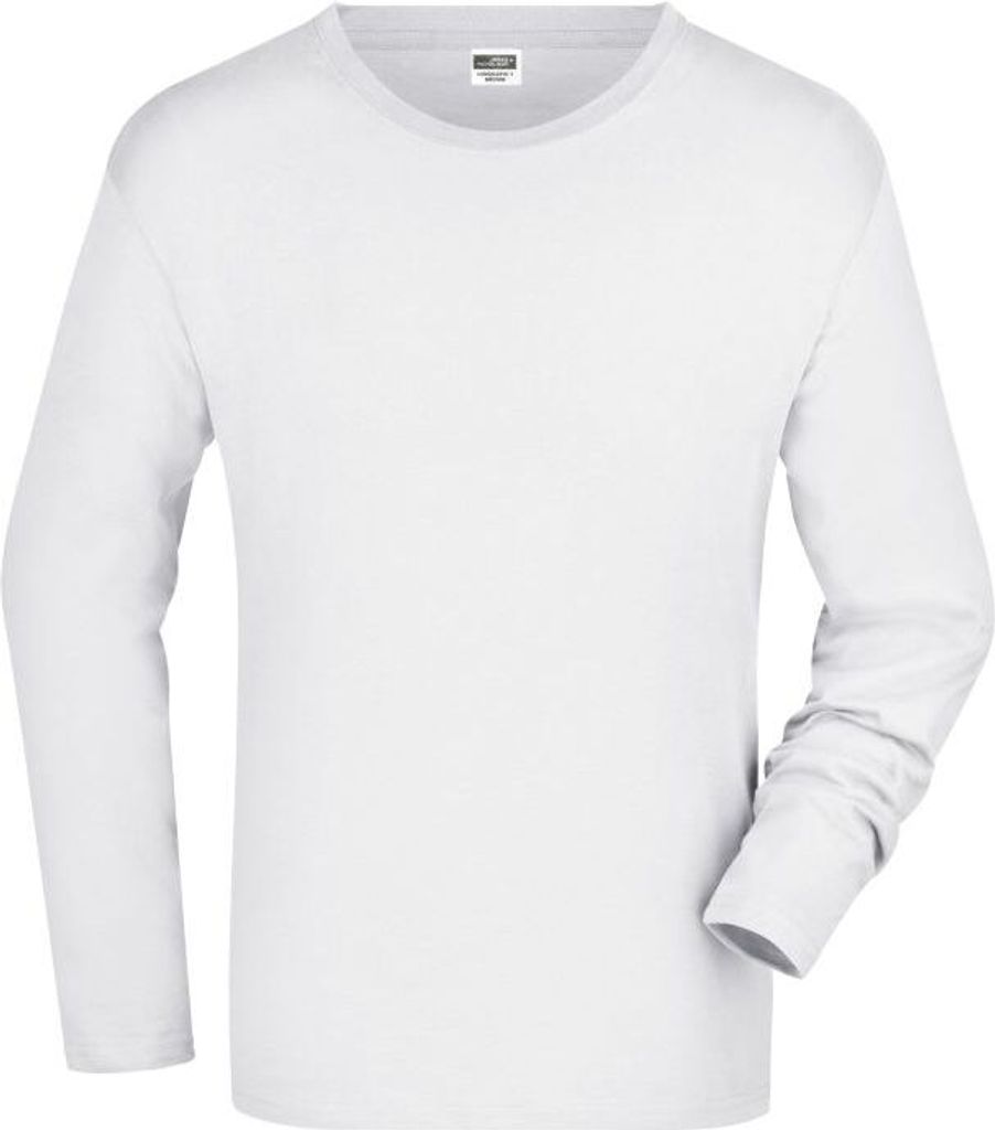 Langarm T-Shirt aus Single-Jersey white, Gr. 3XL Produktbild 