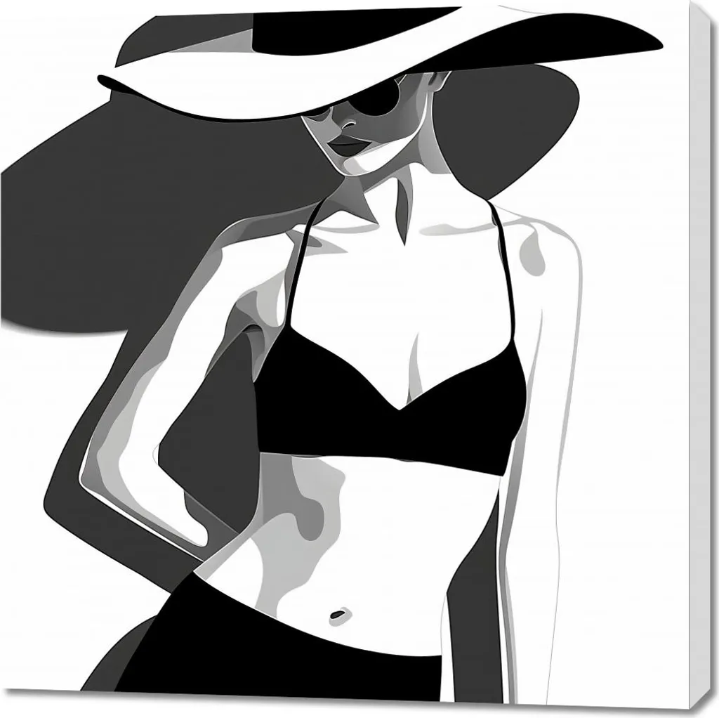 Toile Carrée Image 90 x 90 cm Tenue avec Finition Haut de Gamme