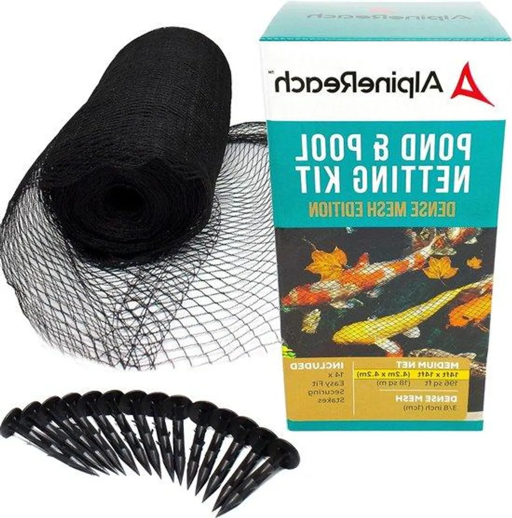 Filet noir 45m x 45m traité anti-UV pour étang et jardin mailles fines