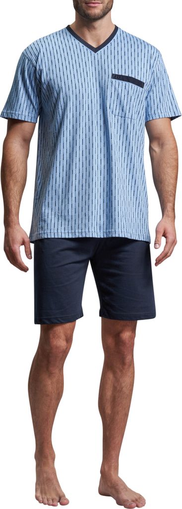 GÖTZBURG Herren Shorty blau bedruckt 1er Pack Größe: 50