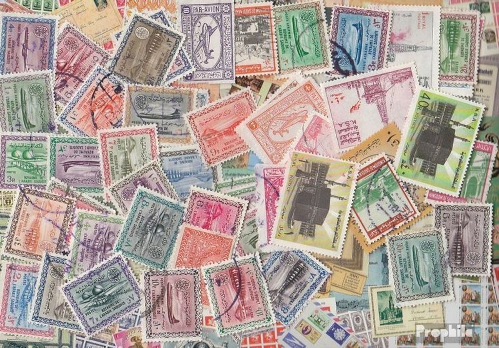 Briefmarken Saudi-Arabien 100 verschiedene Marken Produktbild 