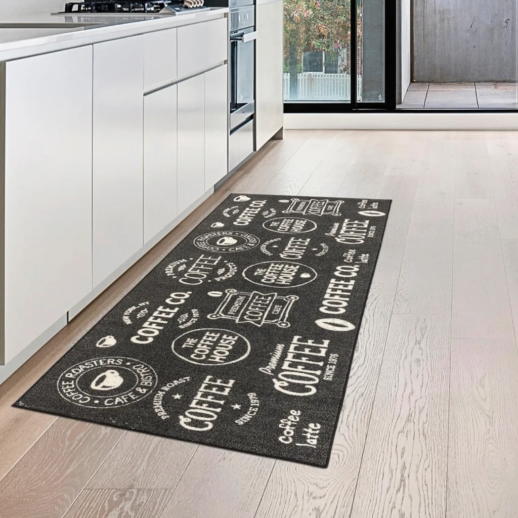 Tapis de cuisine antidérapant 80x150 cm noir : finit les glissades