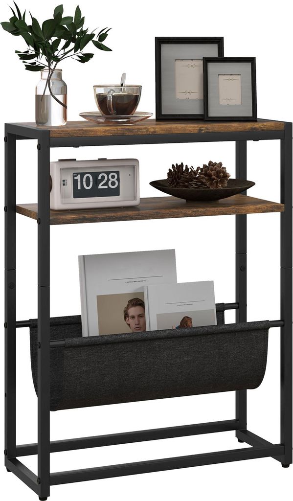 HOMCOM bijzettafel, salontafel met 3 niveaus en een Productafbeelding 