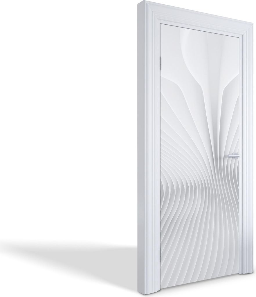 Türfolien Design Selbstklebende Wandsticker Türtapeten - Abstrakte Wellen - 85 x 205 cm