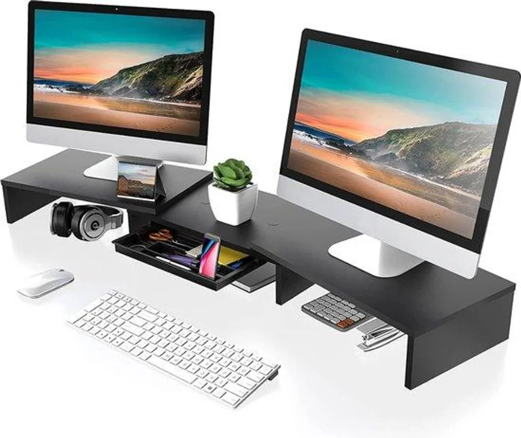 Support d'écran réglable en hauteur et longueur - Ergonomie complète