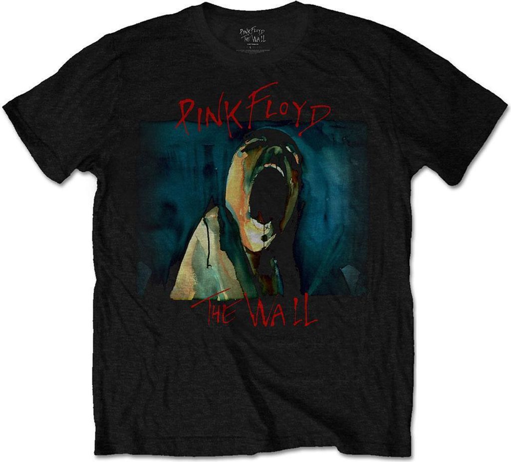 Pink Floyd - "The Wall Scream" T-Shirt für Herren/Damen Uni RO1991 (S) (Schwarz)