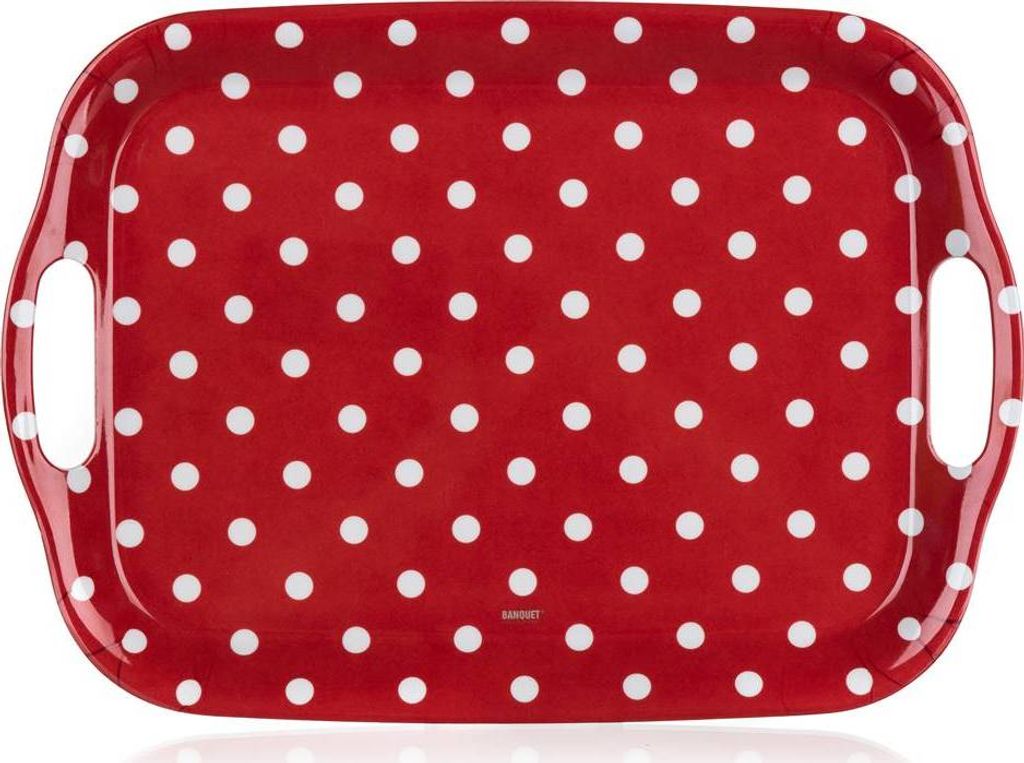 BANKETT Tablett mit Griffen Melamin PUNKTE 36 x 25,5 cm, Produktbild 
