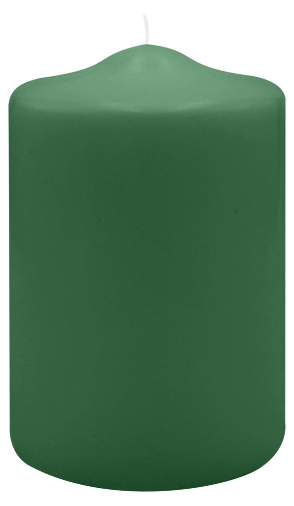 Spitzkopf Stumpen Kerzen Fairway Grün 15 x Ø 9 cm, 6 Stück