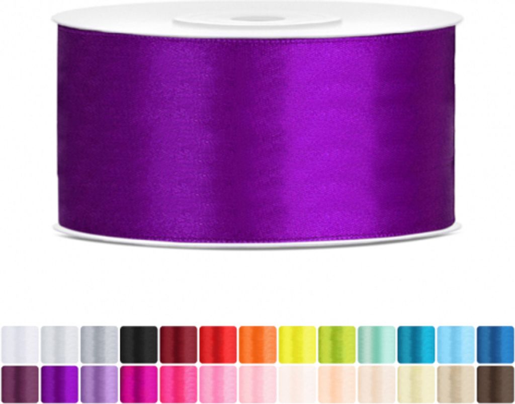 Satinband 38mm Lila - 25 Meter Rolle Geschenk- & Produktbild 