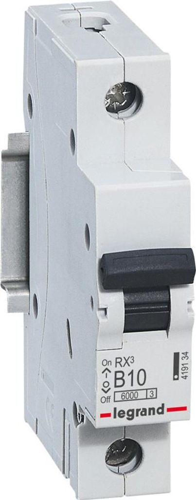 Legrand RX3 Leitungsschutzschalter, Schutzschalter, B-Charakteristik, 10A, 1-polig, 6000A, 230/400VAC, 1TE, 12 Stck, 419134