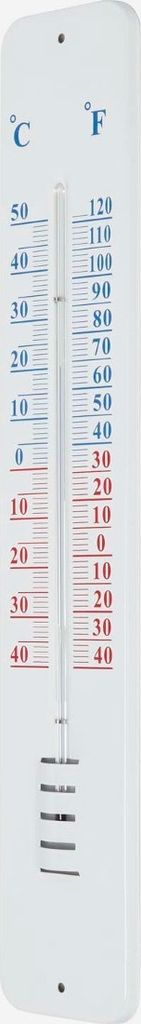 HOMESCAPES Metall-Wandthermometer Silber Produktbild 