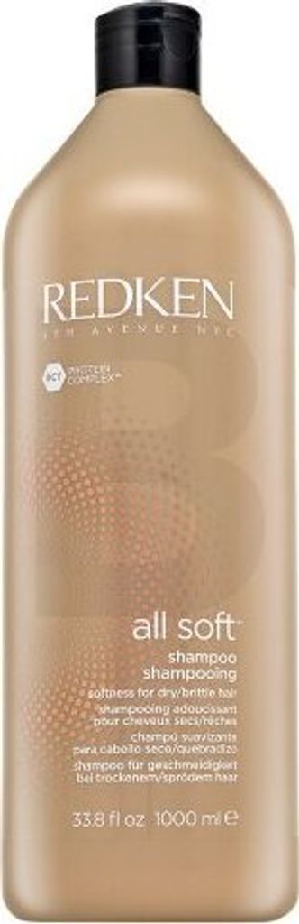 Redken All Soft Shampoo Pflegeshampoo für trockenes und widerspenstiges Haar 1000 ml