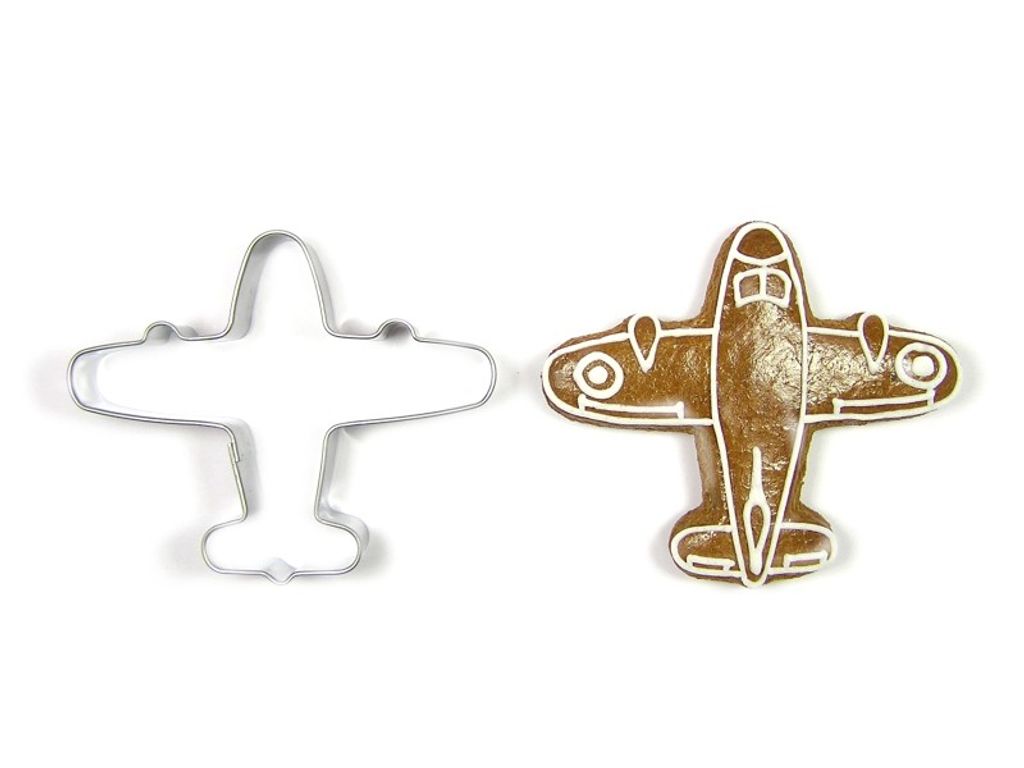 Stampo per biscotti a forma di aeroplano 60x74 mm - Immagine del prodotto 
