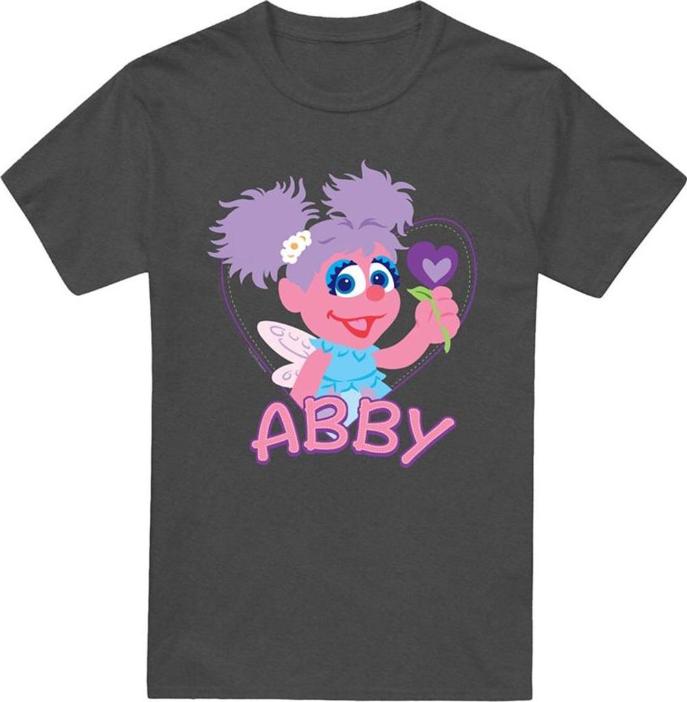 Sesame Street - T-Shirt für Herren/Damen Uni, meliert TV28020 (XXL) (Holzkohle)