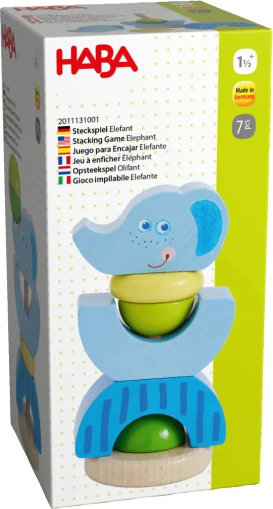 Puzzle d'éveil éléphant et jeu de manipulation HABA pour la motricité