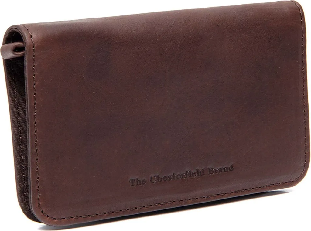 Portaocchiali Maplewood The Chesterfield Brand Pelle Marrone Scuro