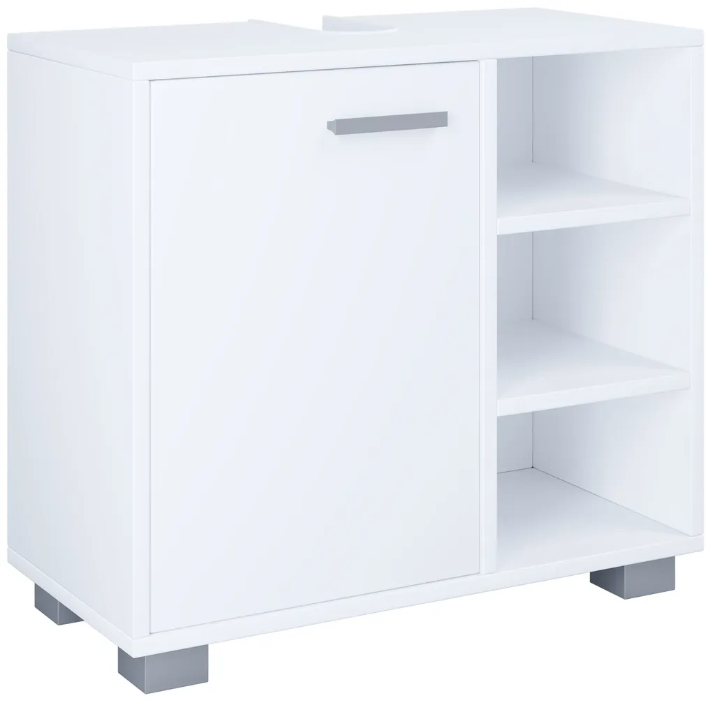 Armoire de Salle de Bain Basse en Bois - Meuble de Rangement Zalo L