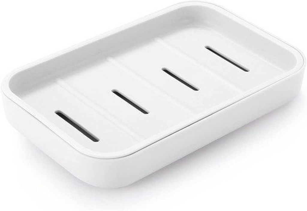 Duschezeepbesparer Set, 2 Kamers, Wit, Eenvoudig Te Schoonmaken