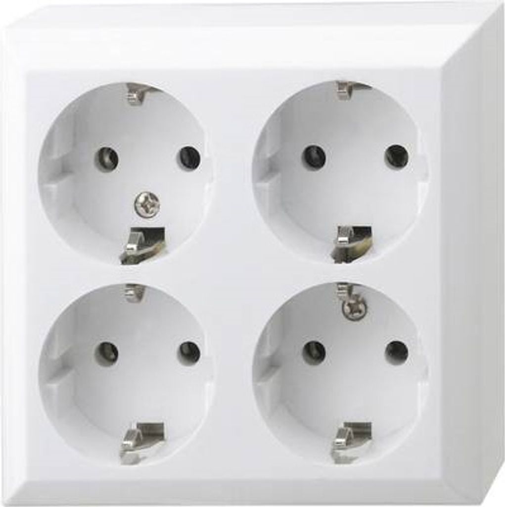REV 4fach Komplett Steckdose Weiß 0510172555 (0510172555) Produktbild 