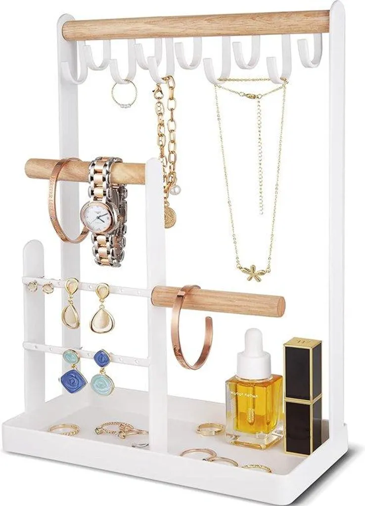 Support à bijoux blanc modèle standard - Organisateur de colliers
