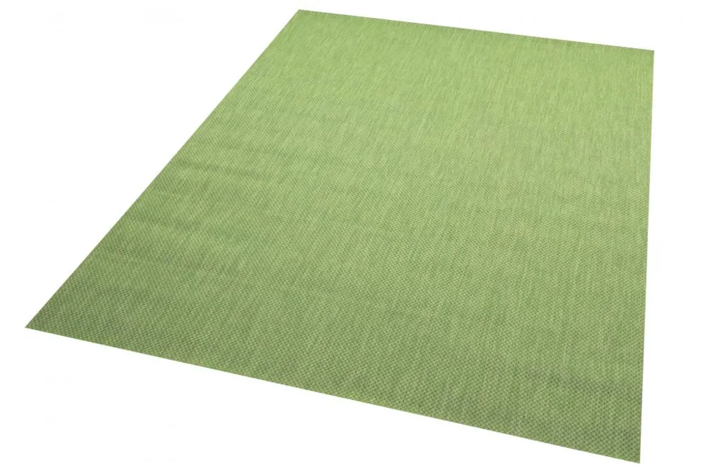 Tapis Rond Vert 160 cm Résistant Intérieur Extérieur Aspect Sisal