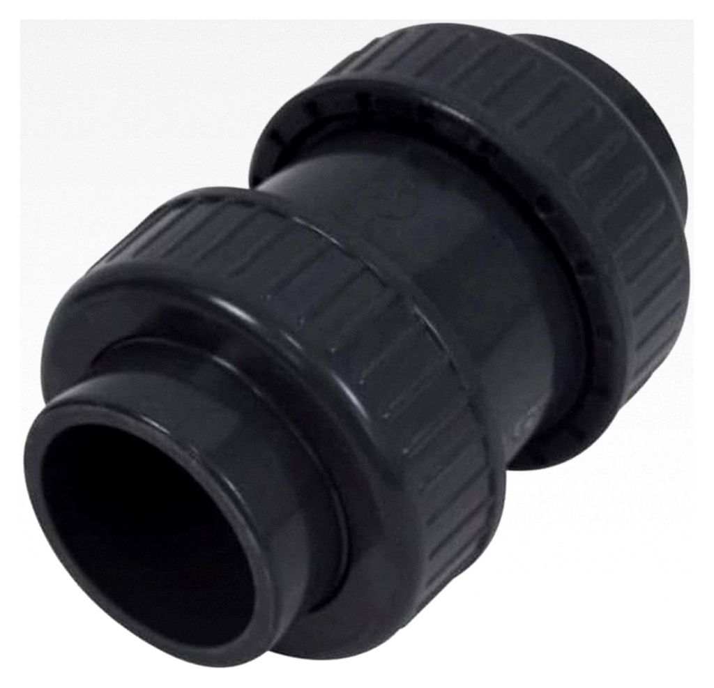Rückschlagklappe aus PVC 50 mm mit Klebemuffe grau