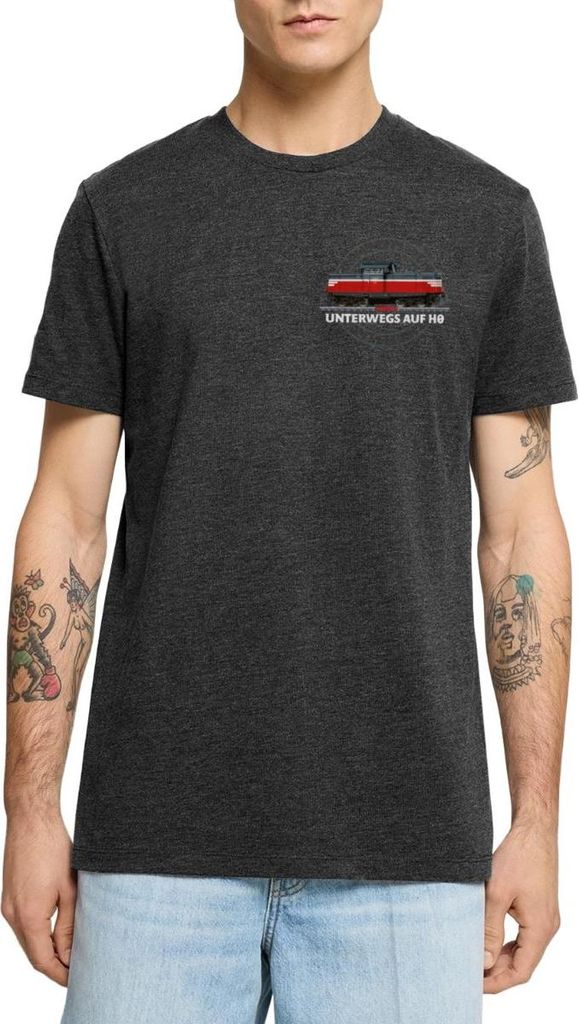 Spreadshirt Märklin Unterwegs Auf H0 Männer Premium T-Shirt, 4XL, Anthrazit meliert