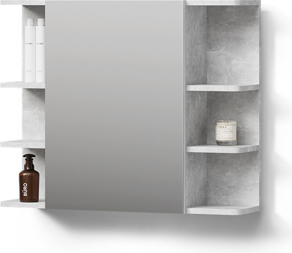 Badspiegelschrank Livinity Fucino Beton 79.6 x 64 cm, Model 52477
