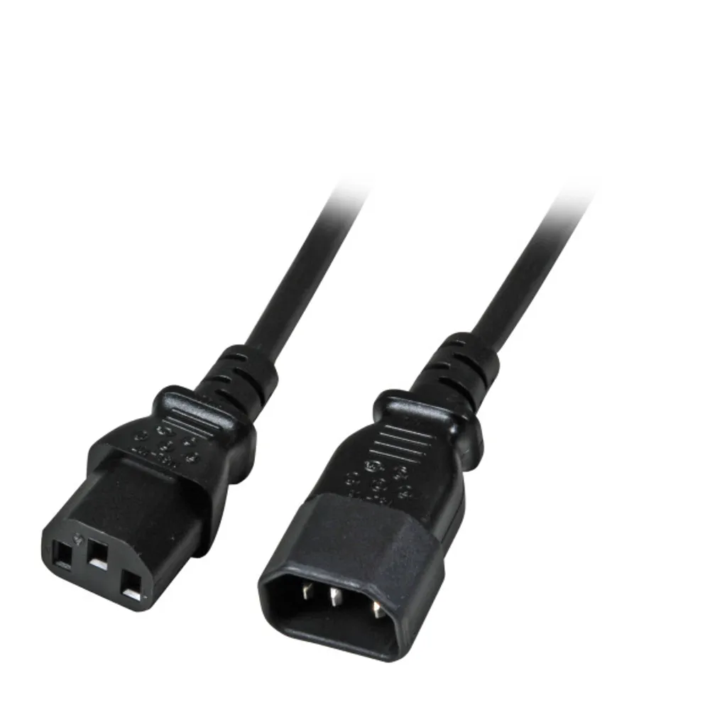EFB EK503.1 Cavo Prolunga C14-C13 1m Nero - Alimentazione IEC Professionale