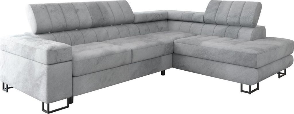 MIRJAN24 Ecksofa Laris Premium, L-Form Polsterecke, Stilvoll Eckcouch mit Bettkasten und Schlaffunktion (Sorriso 04, Seite: Rechts)