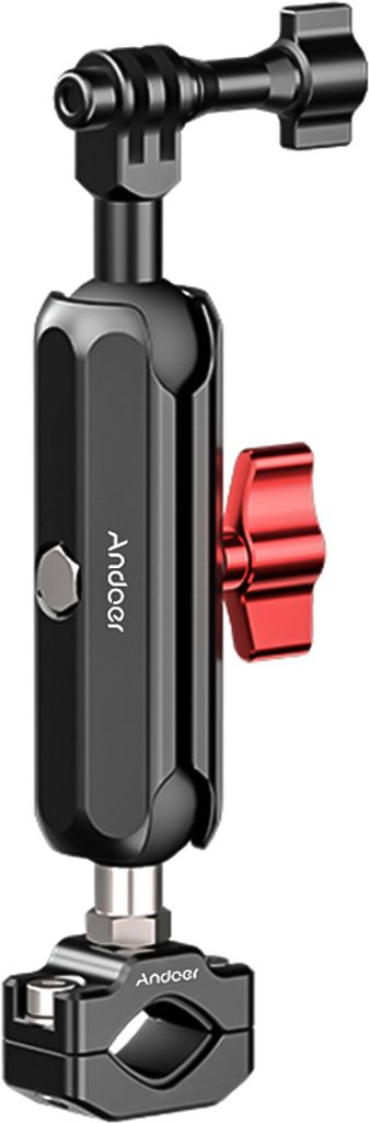 Andoer Kamerahalterung, Klemmhalterung, Fahrradlenker-Adapterhalterung, Aluminiumlegierung, 10 kg/22 lbs Tragfaehigkeit mit zwei 360¡ã drehbaren ...