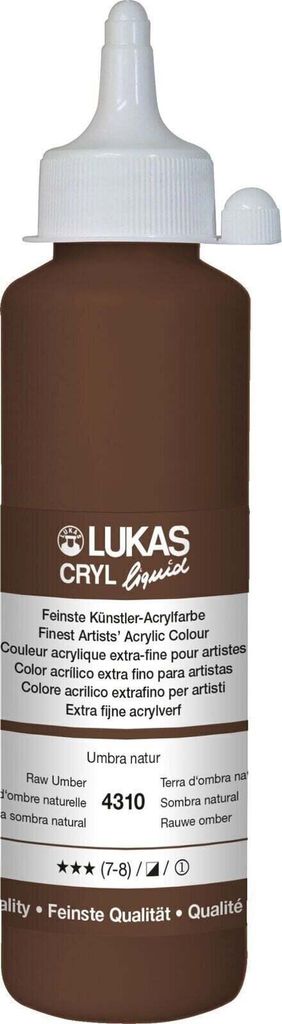 Lukas Cryl Liquid Acrylfarbe Raw Umber 250 ml 1 stk