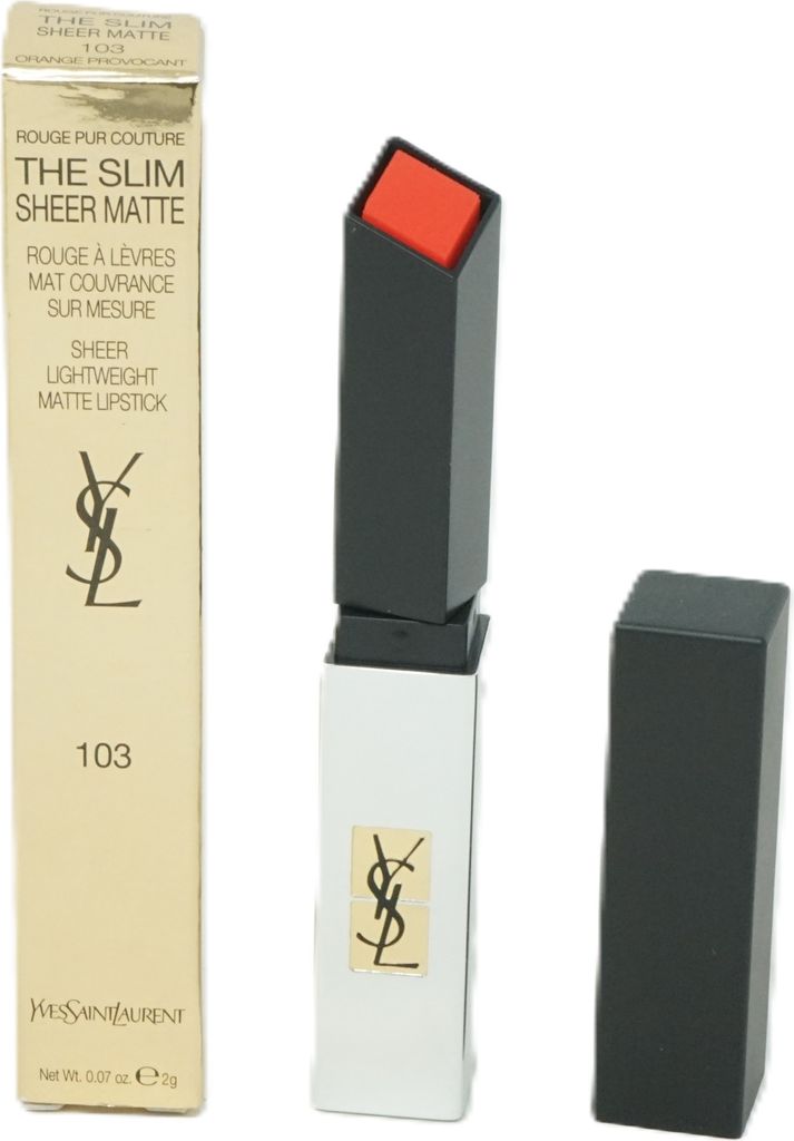 Yves Saint Laurent Rouge Pur Couture The Slim Sheer Matte Lipstick 103 Orange Women Lipstick 0.07 oz